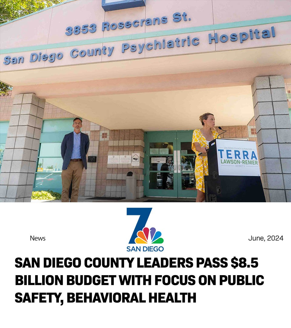 San Diego County leaders pass $8.5 billion budget with focus on public safety, behavioral health